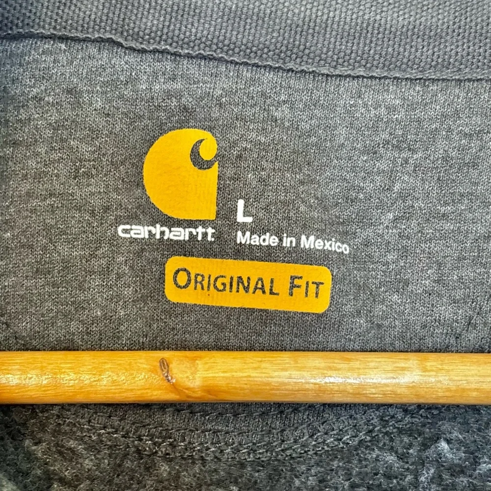 Carhartt Gray Men’s Rain Defender Quarter Zip Sweatshirt Size Large - Picture 5 of 8